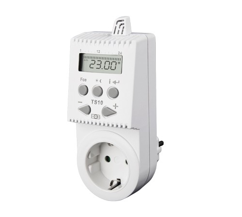 Einfach zu bedienen und zu programmieren - der TS10 Steckdosen-Thermostat