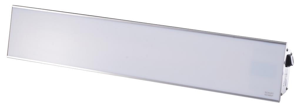 Relax Glass 1800 Remote & Dimmer IRA IP65  silber weiss