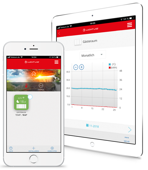 Teilspeicherheizung Steuerung über App