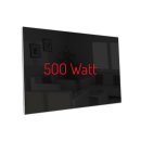 Glasheizung Nomix  Black - 500 Watt | 60x90cm | Infrarotheizung ohne Rahmen