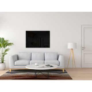 Glasheizung Nomix Black - 250 Watt | 35x90cm | Infrarotheizung ohne Rahmen