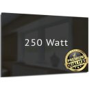 Glasheizung Nomix Black - 250 Watt | 35x90cm | Infrarotheizung ohne Rahmen