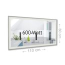 Infrarot Spiegelheizung | 600 Watt | 60x110cm | LED-Beleuchtung