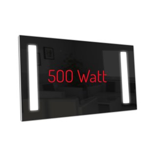 LED Infrarotheizung PowerSun Carboglas - 500 Watt | 60x110 cm | schwarz