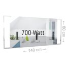 LED Spiegel-Infrarotheizung 700 Watt | 60x140cm | Rahmenlos
