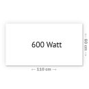 Infrarotheizung Nomix Glas White - 600 Watt | 60x110cm | Glasheizung mit Rahmen