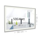 Infrarot Spiegelheizung | 500 Watt | 60x90cm | LED-Beleuchtung