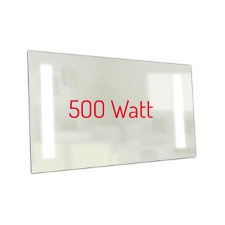 LED Infrarotheizung PowerSun Carboglas - 500 Watt | 60x110 cm | weiß