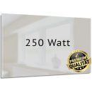 Infrarotheizung Nomix Glas White - 250 Watt | 35x90cm | Glasheizung ohne Rahmen