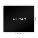 Infrarotheizung Nomix Glas Black - 400 Watt | 60x70cm | Glasheizung ohne Rahmen
