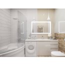LED Chrom-Rahmen Spiegelheizung - 400 Watt | 60x70 cm