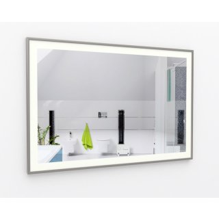 LED Chrom-Rahmen Spiegelheizung - 700 Watt | 60x120cm