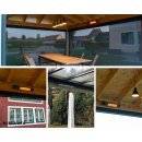 Infrarot Heizstrahler - Terrassenheizstrahler | 2000 Watt | Bluetooth | schwarz