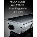 Relax Glass 2200 Fernbedienung & Dimmer IRA IP65 | weiss-silber | 2200 Watt